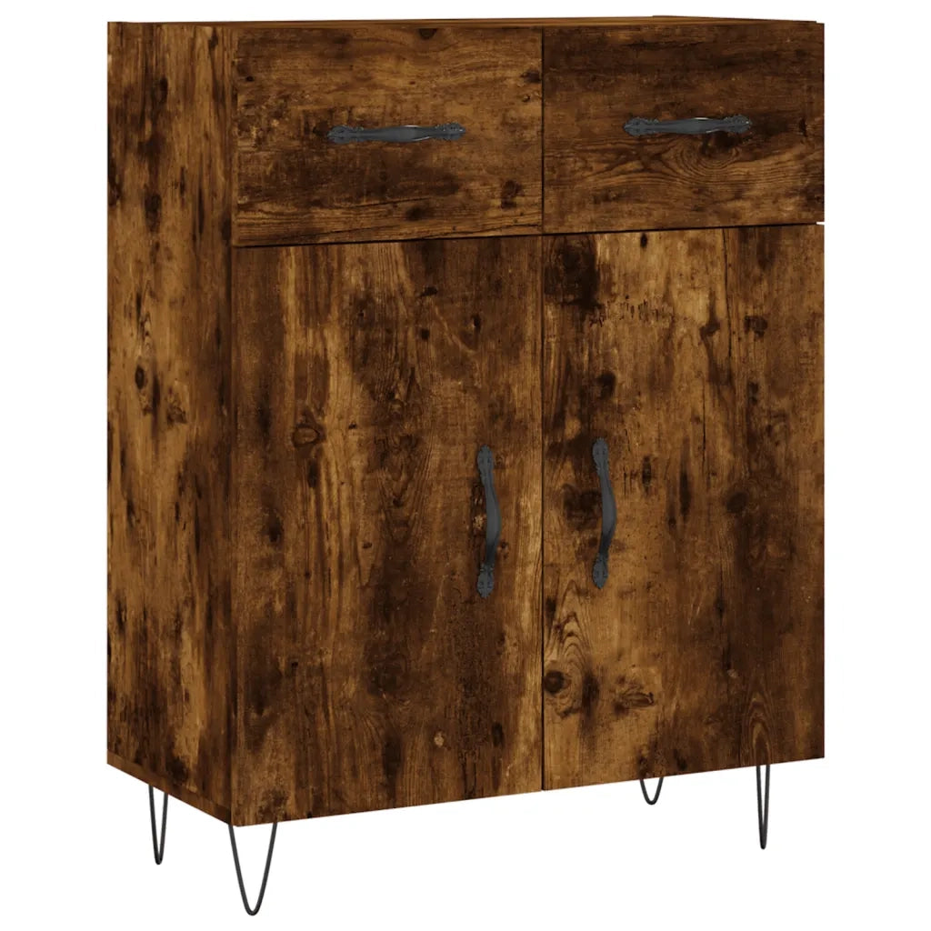 Credenza-Buffet-Armadio da cucina Rovere Fumo 69,5x34x90 cm in Legno Multistrato 572617