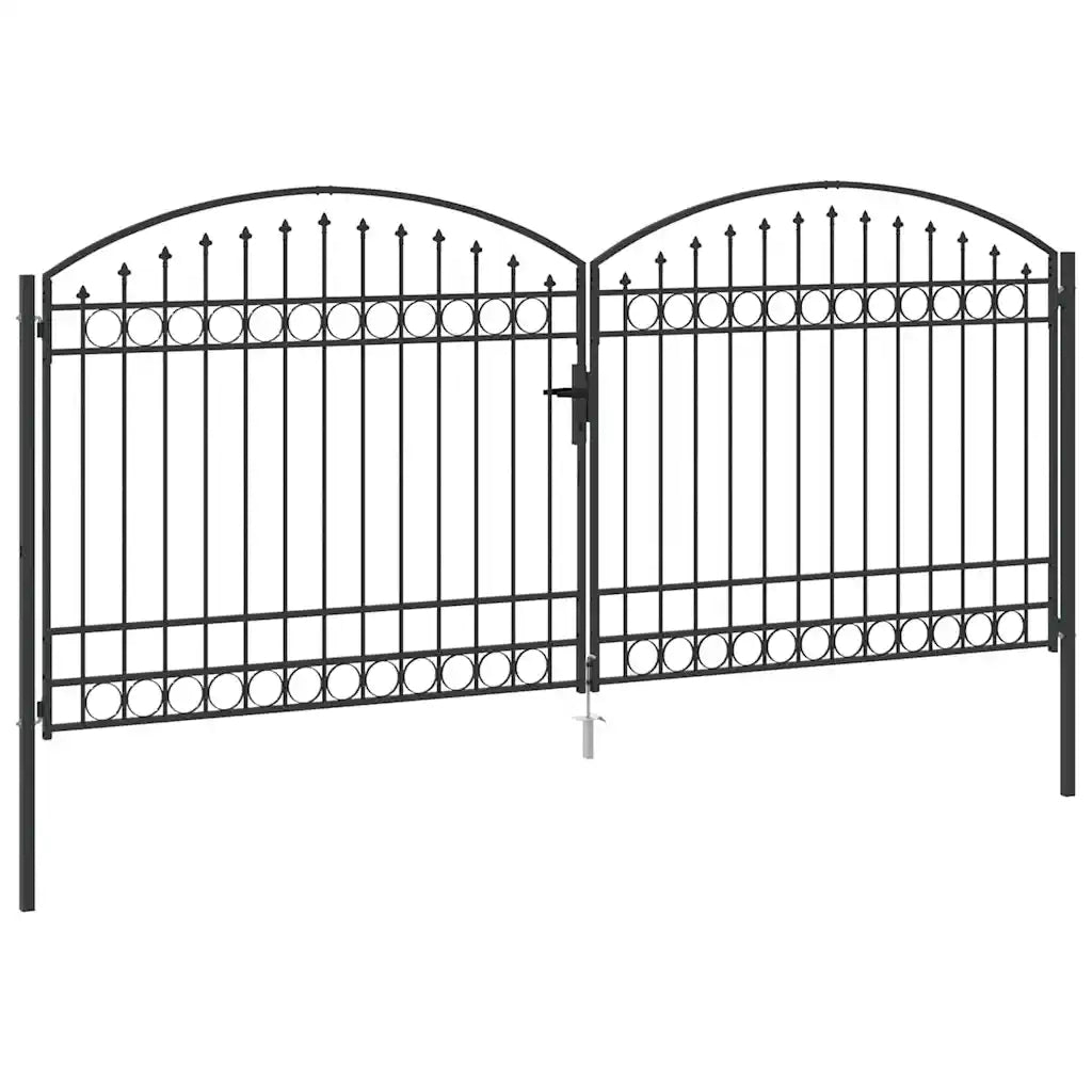 Cancello per recinzione Grigio 301 x 224.5 cm Acciaio 42008944