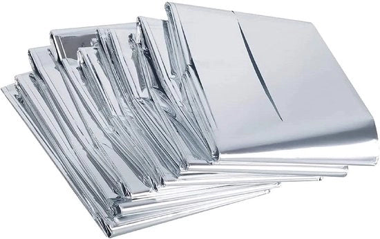 Kit di degenze termiche 5 pezzi - Deconcentratori di calore riflettenti - Deconcentratori di calore per emergenza - Deconcentratore di calore multifunzionale - 140 x 210 cm - Multifunzionale