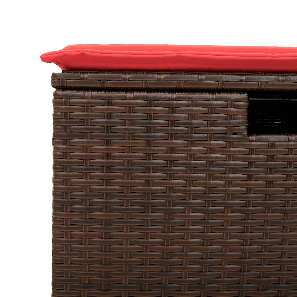 Set Divano da Giardino 6 pz con Cuscini Marrone in Polyrattan 3325530