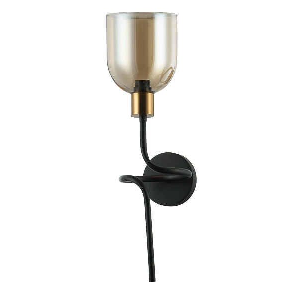 Applique Servio Italux decorativa fiore nero ambra 1xE14 40W