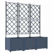Fioriere | Cassetta per fiori | Vaso da giardino 3 pz Grigio 120 x 40 x 143 cm Plastica