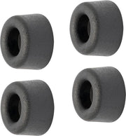Set di fermagli per porte da 4, con 4 tampone in gomma nera Ø 18 x 10 mm, inclusi materiali di fissaggio