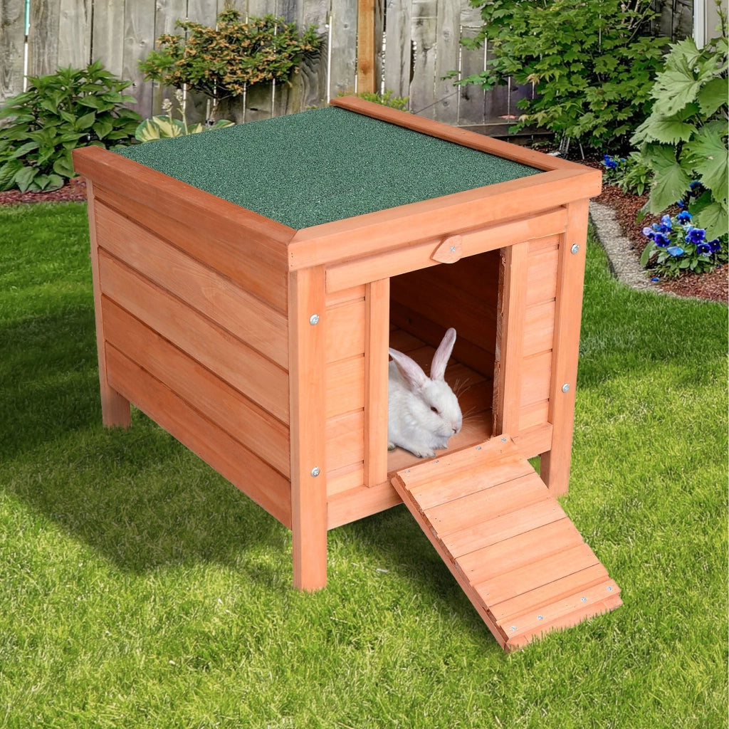 Conigliera Gabbia per Piccoli animali con Tetto Apribile in Legno 51x42x43 cm