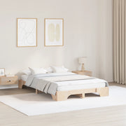 Struttura Letto Naturale Legno di pino massiccio 140 x 190 cm