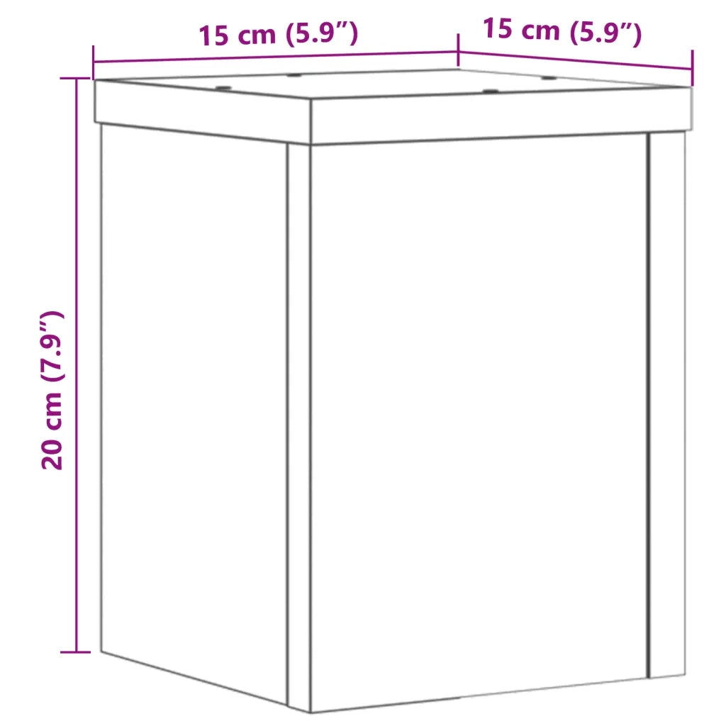 vidaXL Supporti per Piante 2 pz Grigio 15x15x20 cm in Multistrato