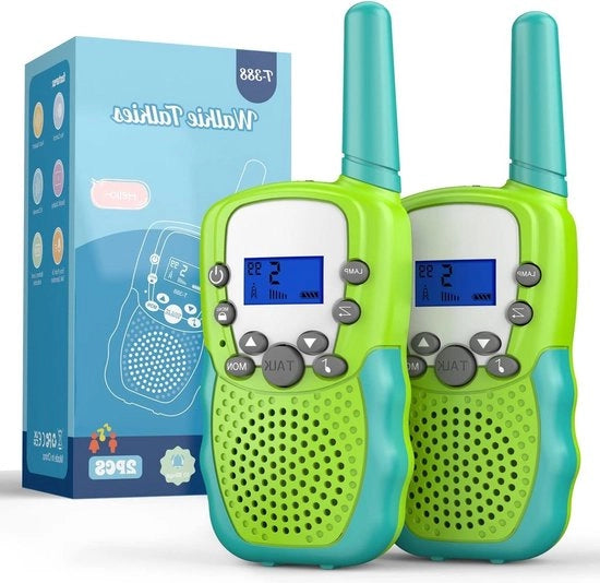 Radio a due vie per bambini 3-12 anni | 8 canali radio, funzione VOX, blocco tastiera | campeggio avventura escursione