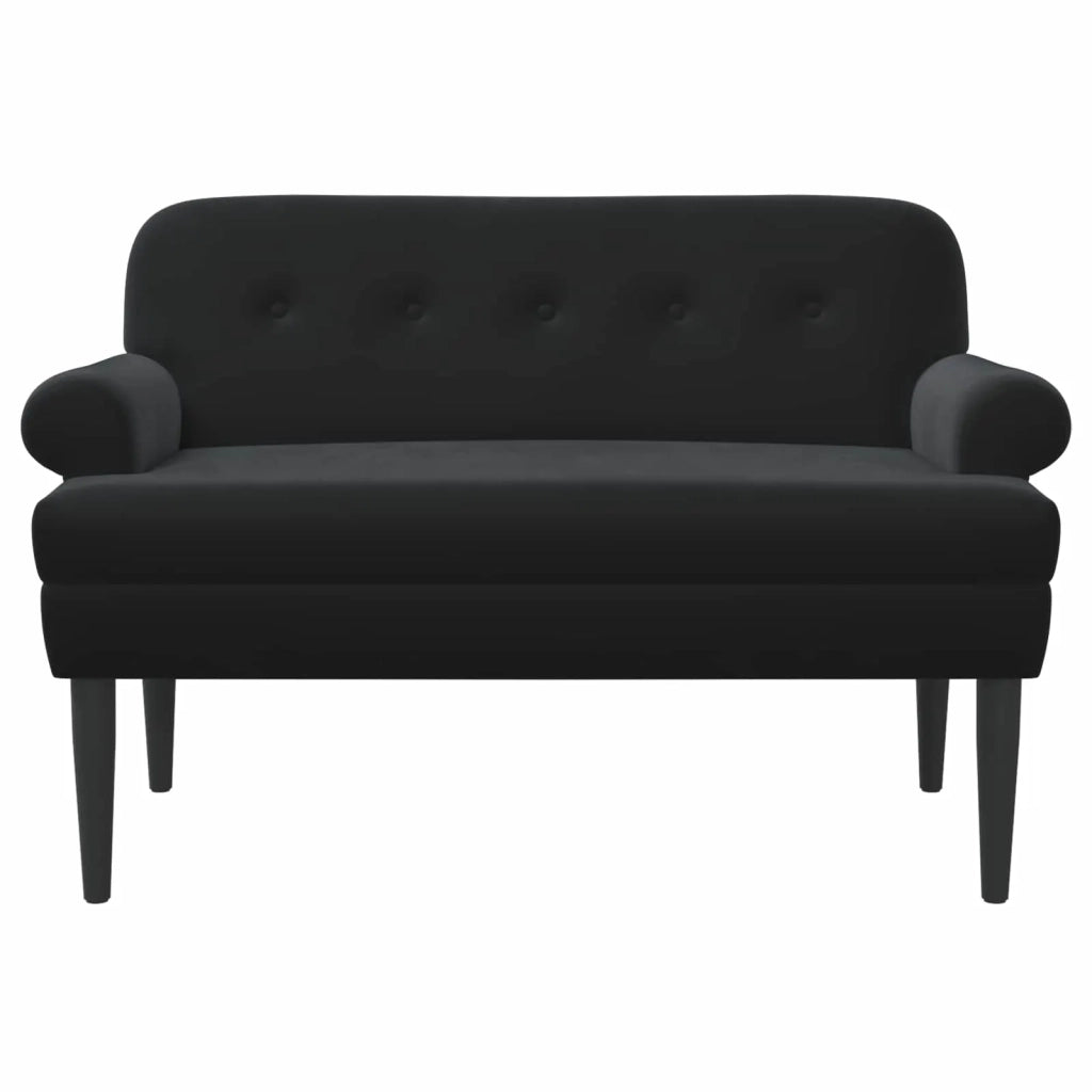 Loveseat con bottoni imbottiti Nero 120 x 66 x 78 cm 42041834