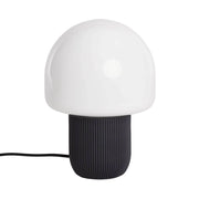 Lampada da tavolo da interno in resina e pvc, ø18cm, nero