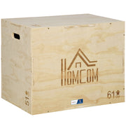 Box salto pliometrico 3 in 1 ¨C zephmum ¨C 61x51x76 cm legno