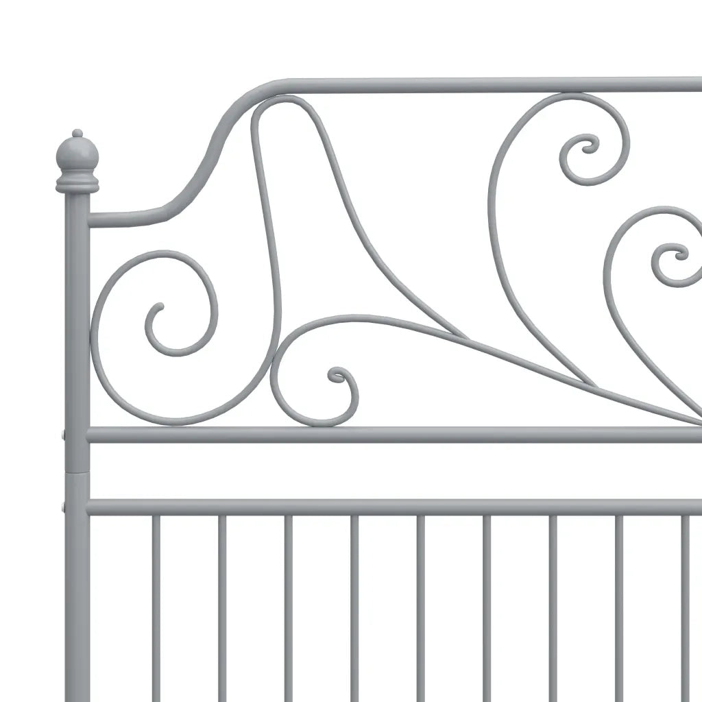 Giroletto senza Materasso Grigio in Metallo 140x200 cm 324852