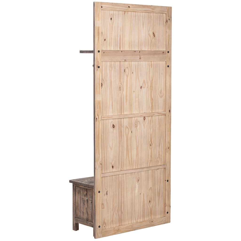 Tavolino da ingresso in legno marrone con panca 88x39x200h cm