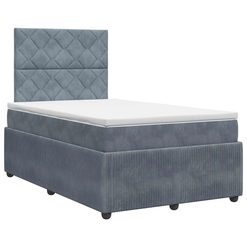 Letto box spring con materasso Grigio Scuro 120 x 200 cm 3454590