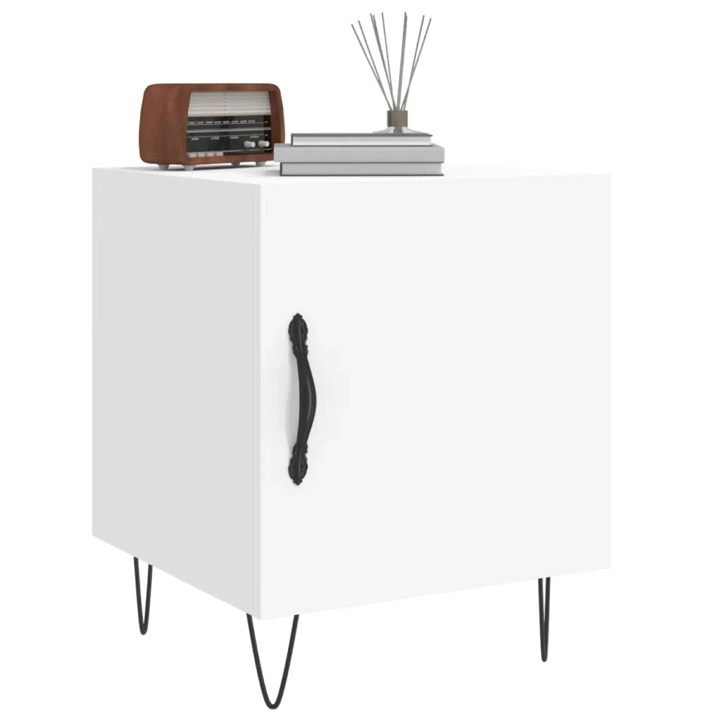 Comodino Bianco 40x40x50 cm in Legno Multistrato 827548