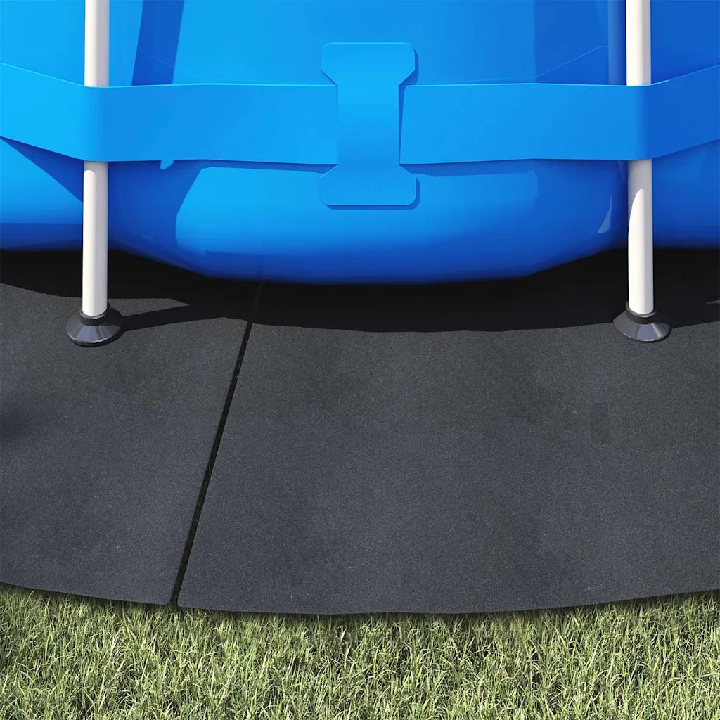 vidaXL Telo per Fondo Piscina Nero Ø 428 cm Geotessile in Poliestere