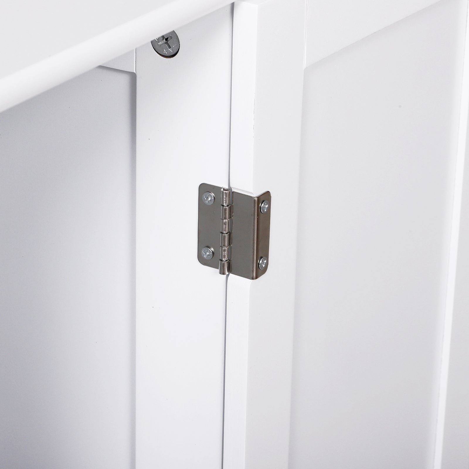 Mobiletto da Bagno con Anta e Cassetti Bianco 56x30x83 cm