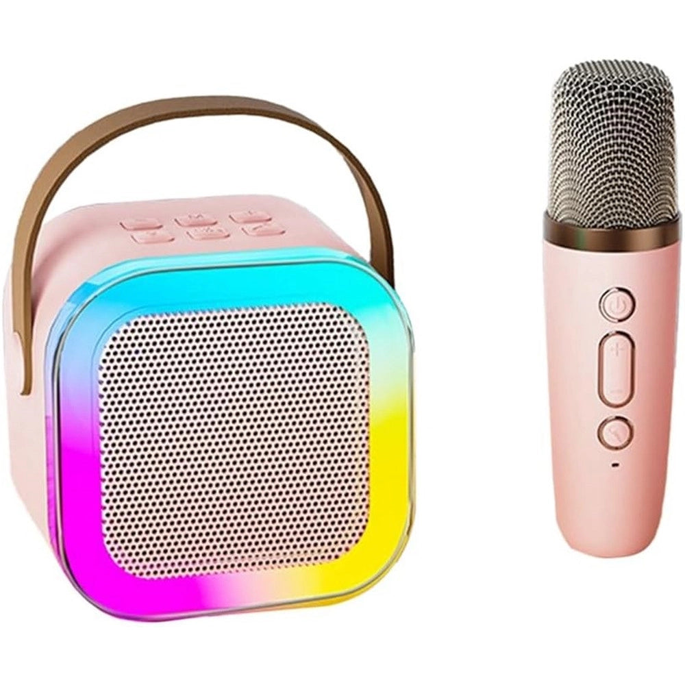 Trade Shop - Cassa Altoparlante Bluetooth Con Microfono Professionale Audio Piccola Per Casa Karaoke -