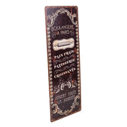Targa in metallo marrone 20x50x0,6h