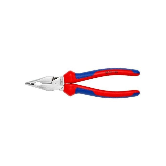 KNIPEX 08 25 185 Pinza universale con testa a punta cromata 185 mm manici comfort colore Cromato