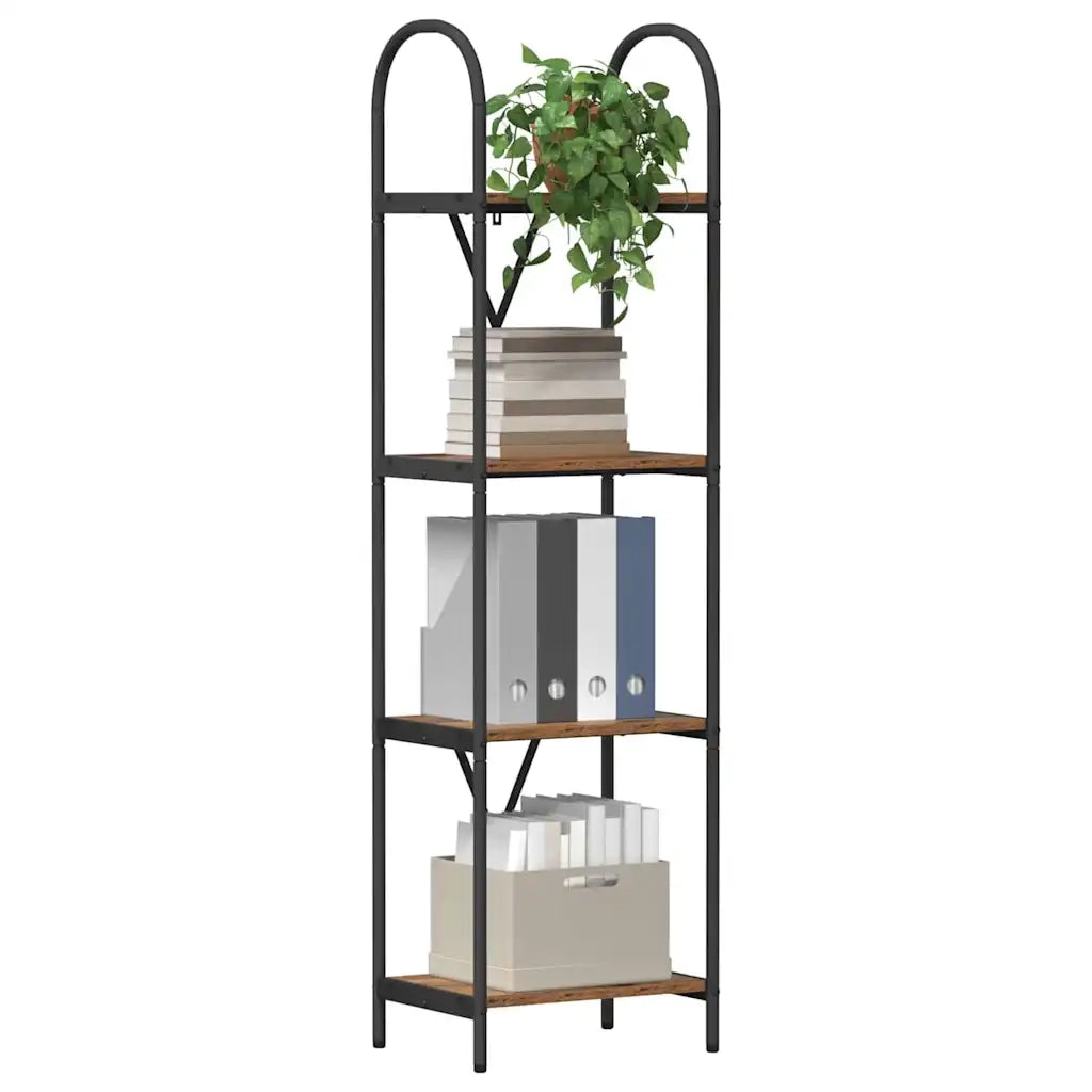 Libreria-Scaffale per Libri-Mobile di Stoccaggio Legno vecchio 40 x 30 x 146 cm Legno multistrato 381320