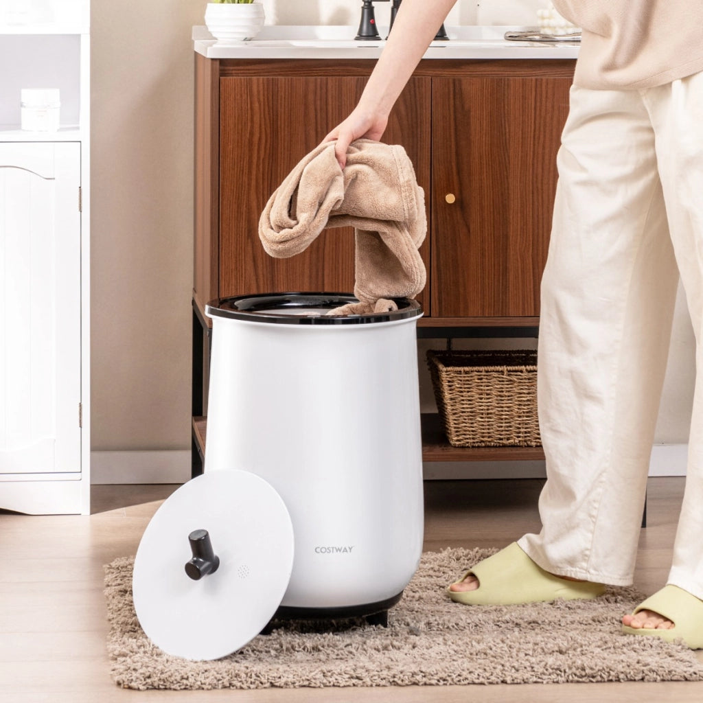 Secchiello riscaldatore di asciugamani da 20L con 3 livelli di riscaldamento timer, Secchiello grande Nero