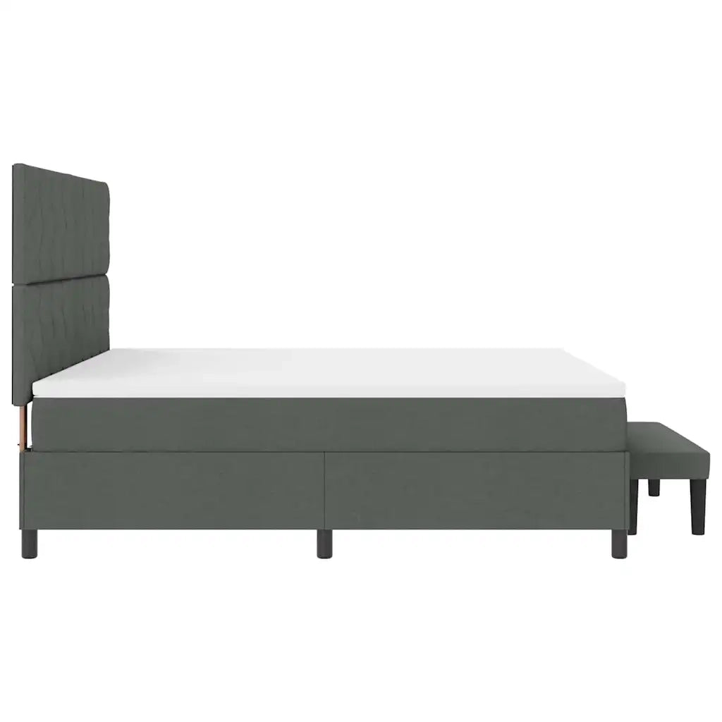 Letto a molle con testiera Grigio scuro 180 x 200 cm Tessuto 3344164