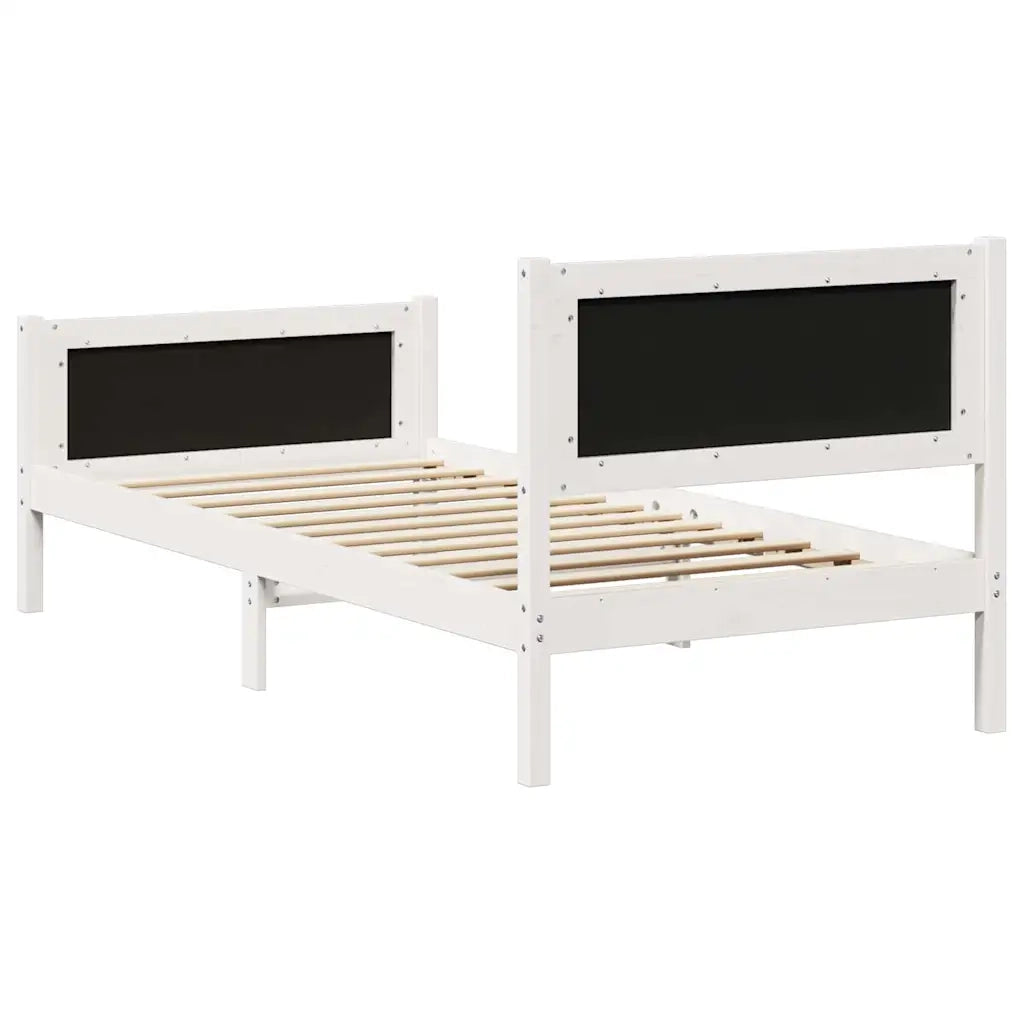 Struttura del Letto Bianco e grigio chiaro 90 x 200 cm 878498