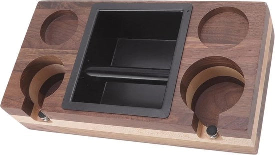 Stazione per Tamping Espresso e Cassa di Scarico con 4 fori per accessori macchina da caffè