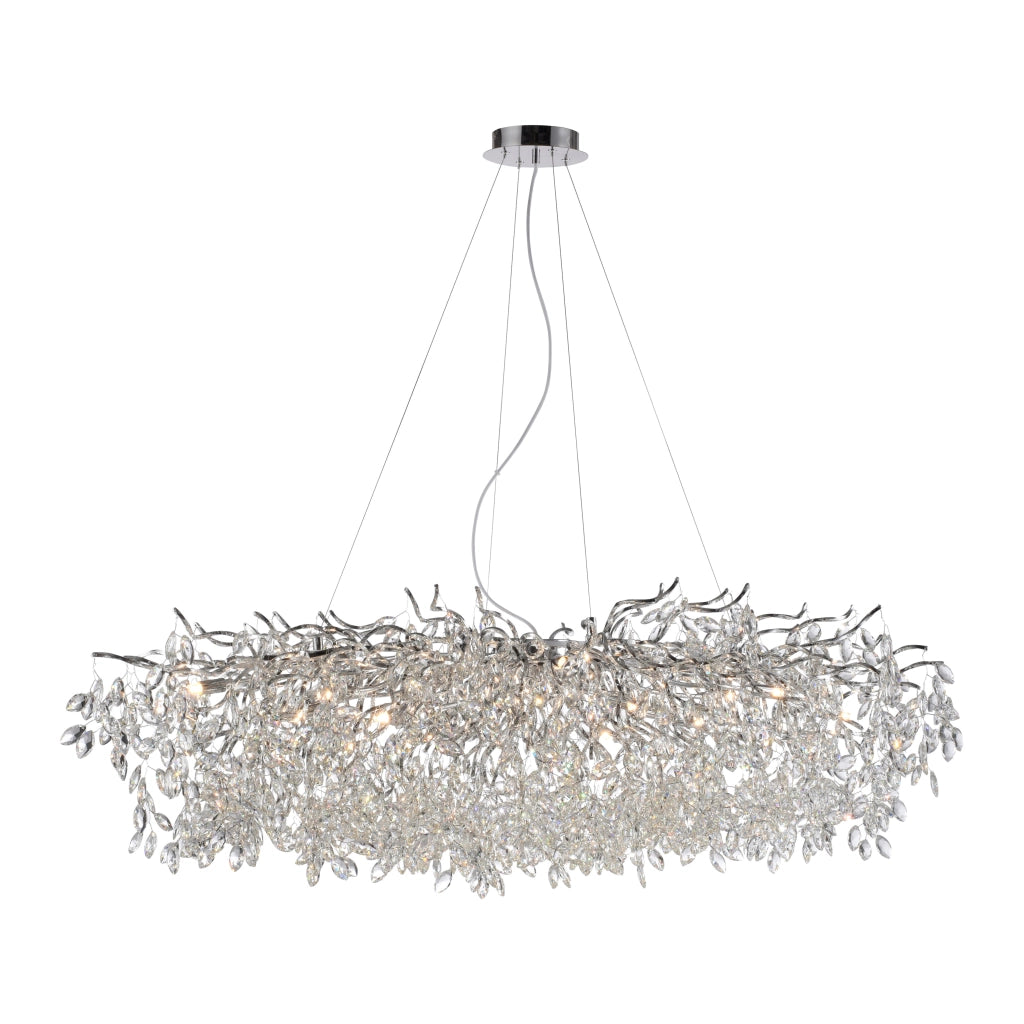 Lampadario cristallo glamour cromato 16xG9 Ricicle Neuhaus