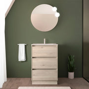 Mobile bagno 60 cm rovere bali con lavabo ad incasso Gaya
