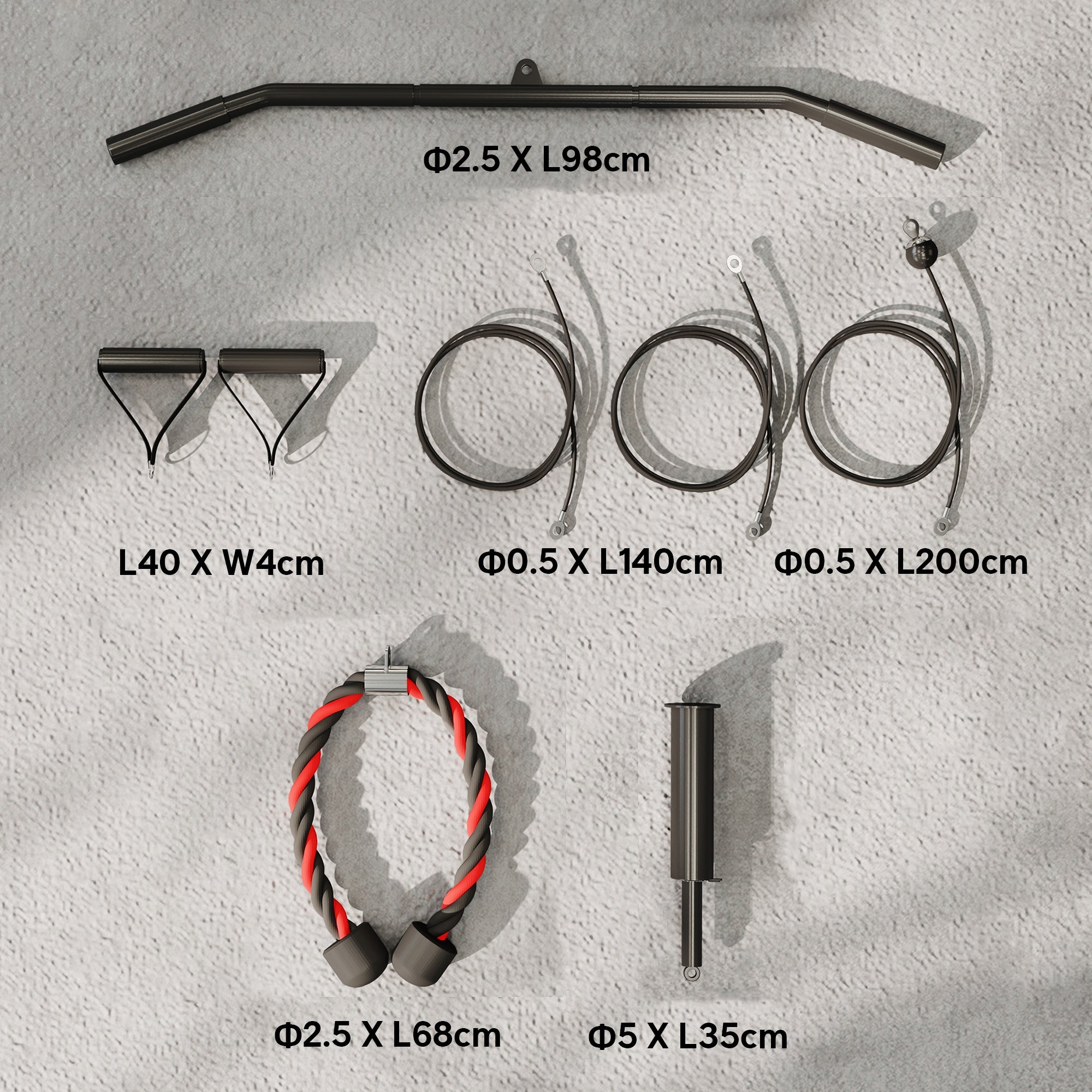 Pulley Machine Home Gym e Puleggia LAT Machine Attacco per Dischi Pesi Universali con Accessori