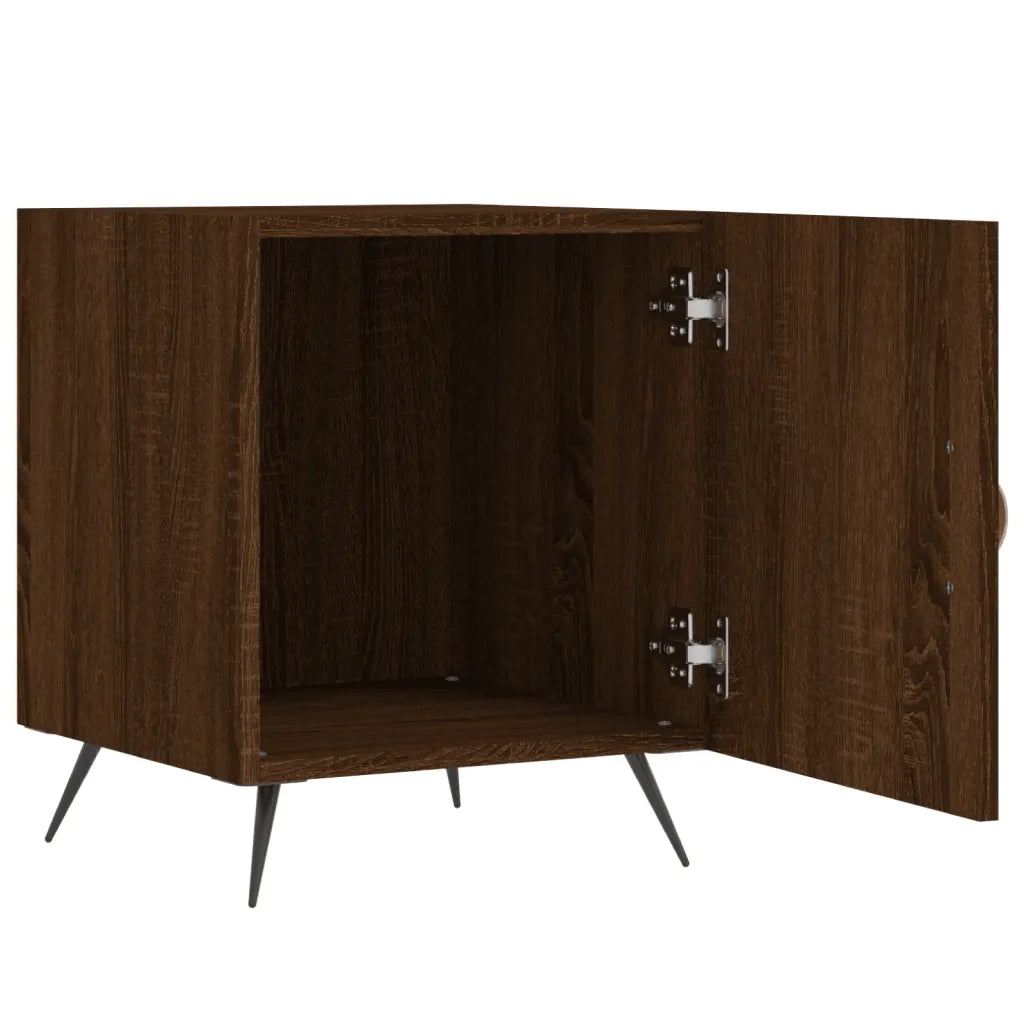Comodini 2 pz Rovere Marrone 40x40x50 cm in Legno Multistrato