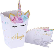 Sacchetti di Popcorn - Tema Unicornio - Presentazione Festiva - 24 pezzi - Ideali per i Bambini - Feste di Compleanno e Eventi
