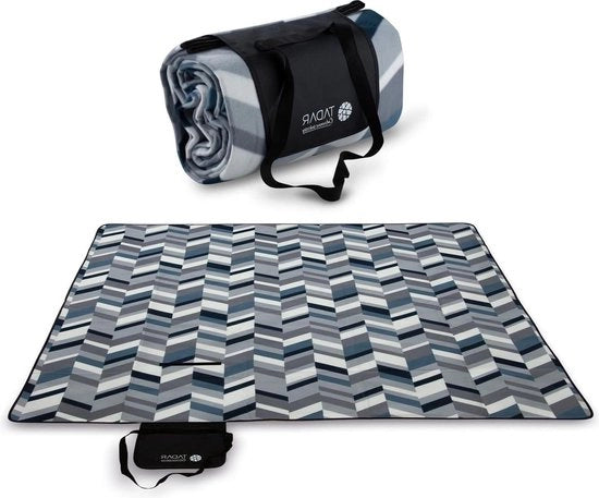 Tenda da picnic impermeabile e resistente al sabbia con isolamento a pile - 200 x 200 cm panno quadrato da spiaggia con design leggero
