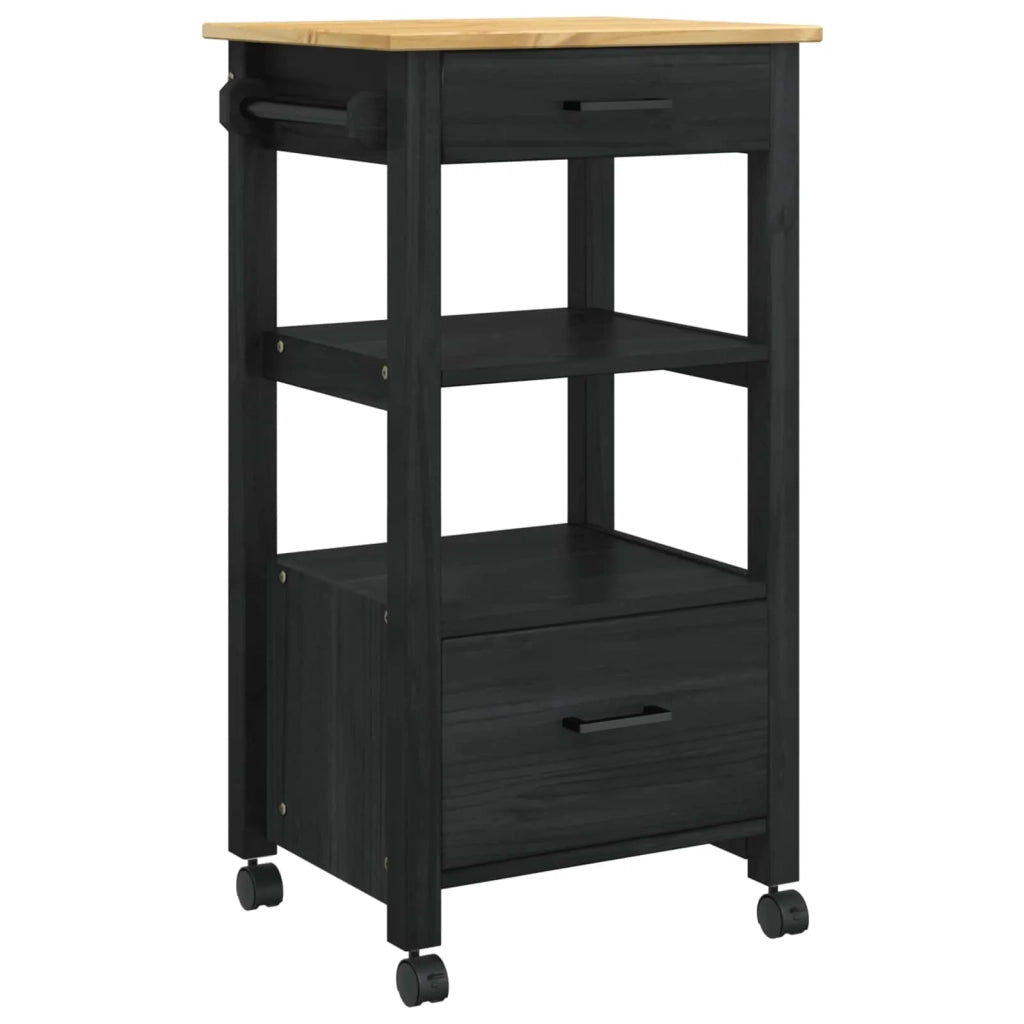 Carrello da Cucina MONZA Nero 48 x 40 x 88,5 cm CFW2785356
