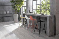 Set 2 Sgabelli 47,5x47xH91,5 cm in Polipropilene Frida Nero