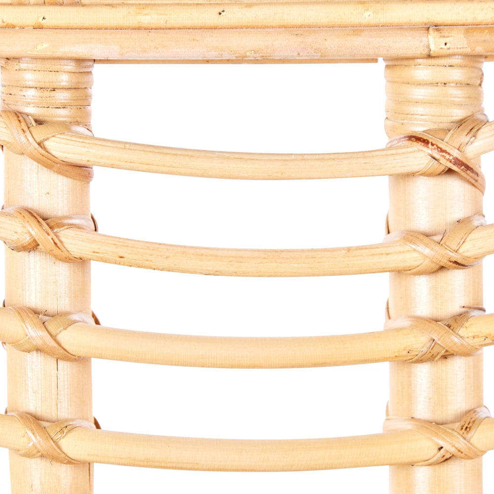 Poltrona Rattan Sabbia Beige Vimini Nero Gambe in Metallo Soggiorno Sala da Pranzo