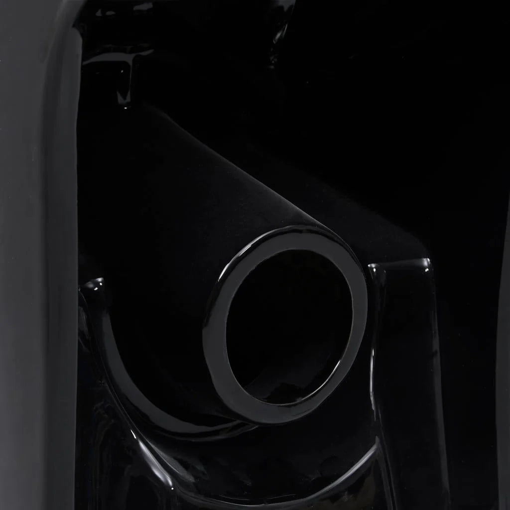 Sedile WC in ceramica con scarico acqua posteriore nero 02_0003563