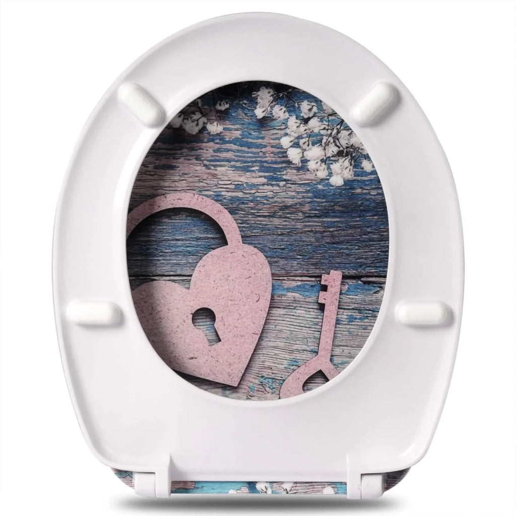 Sedile WC con abbassamento automatico chiave a forma di cuore 19_0000733