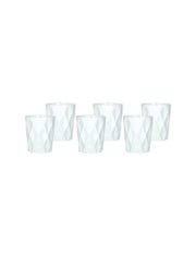 Set 6 bicchieri diamante bianco vetro