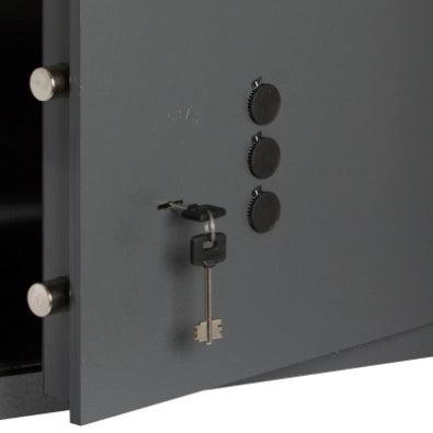 CASSAFORTE CON CHIAVE E COMBINAZIONE MECCANICA ART. 82210 CISA mm 420x250x300h,2 Cat. Orizz.,2 Cat. - CISA