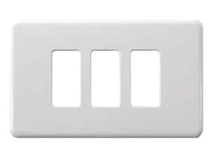 COPRINTERRUTTORI 3 POSTI IN NYLON- - bianco art.0800.03 - 2 pezzi MINUMET