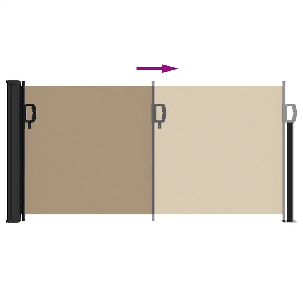 Tenda da Sole Laterale Retrattile Tortora 100x500 cm 4004394