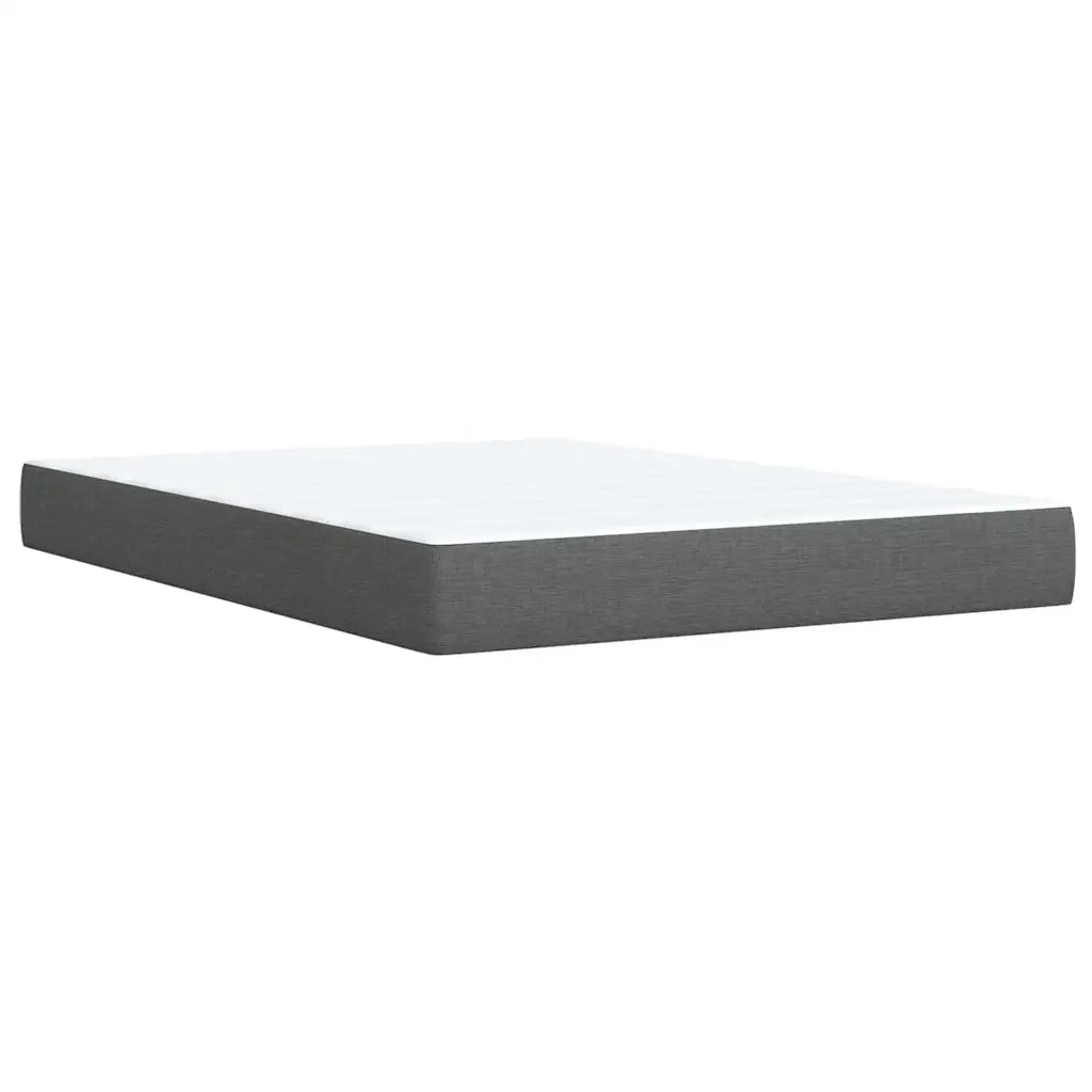 Giroletto a Molle con Materasso Grigio Scuro 140x200cm Tessuto 3289780