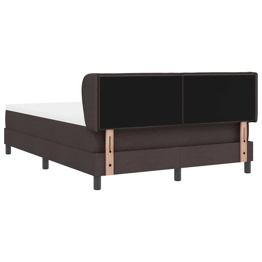 Letto a molle con materasso Marrone Scuro 140 x 200 cm Tessuto 3339964