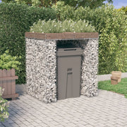 Parete Gabbioni Bidone Spazzatura 110x91x120 cm Ferro Zincato 151335