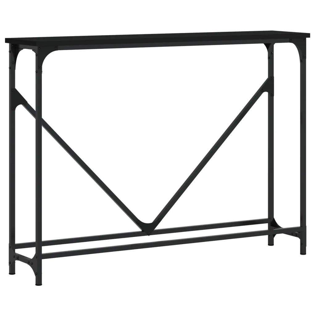 Tavolino Consolle-Tavolino da soggiorno-Tavolo Nero 102x22,5x75 cm in Legno Multistrato