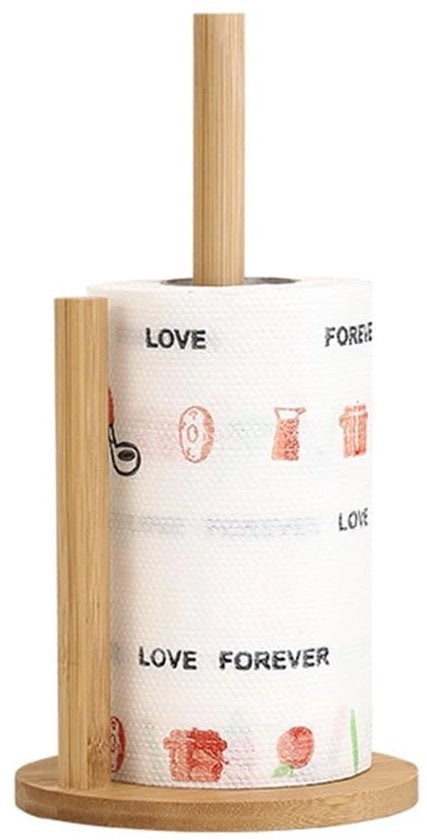Supporto per la cucina in legno con funzionalità antiscivolo per carta