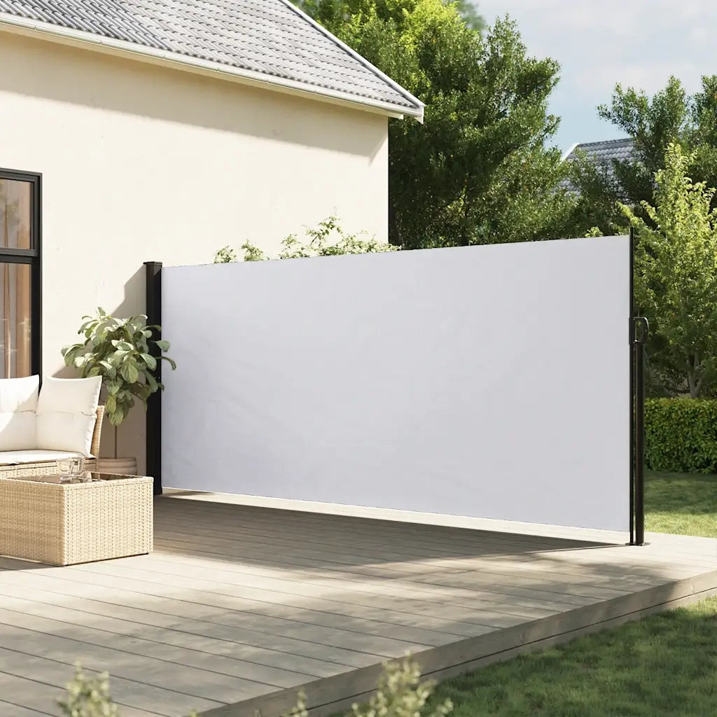 Tenda da Sole Laterale Retrattile-Tenda parasole per balcone per giardino Bianco 180x300 cm
