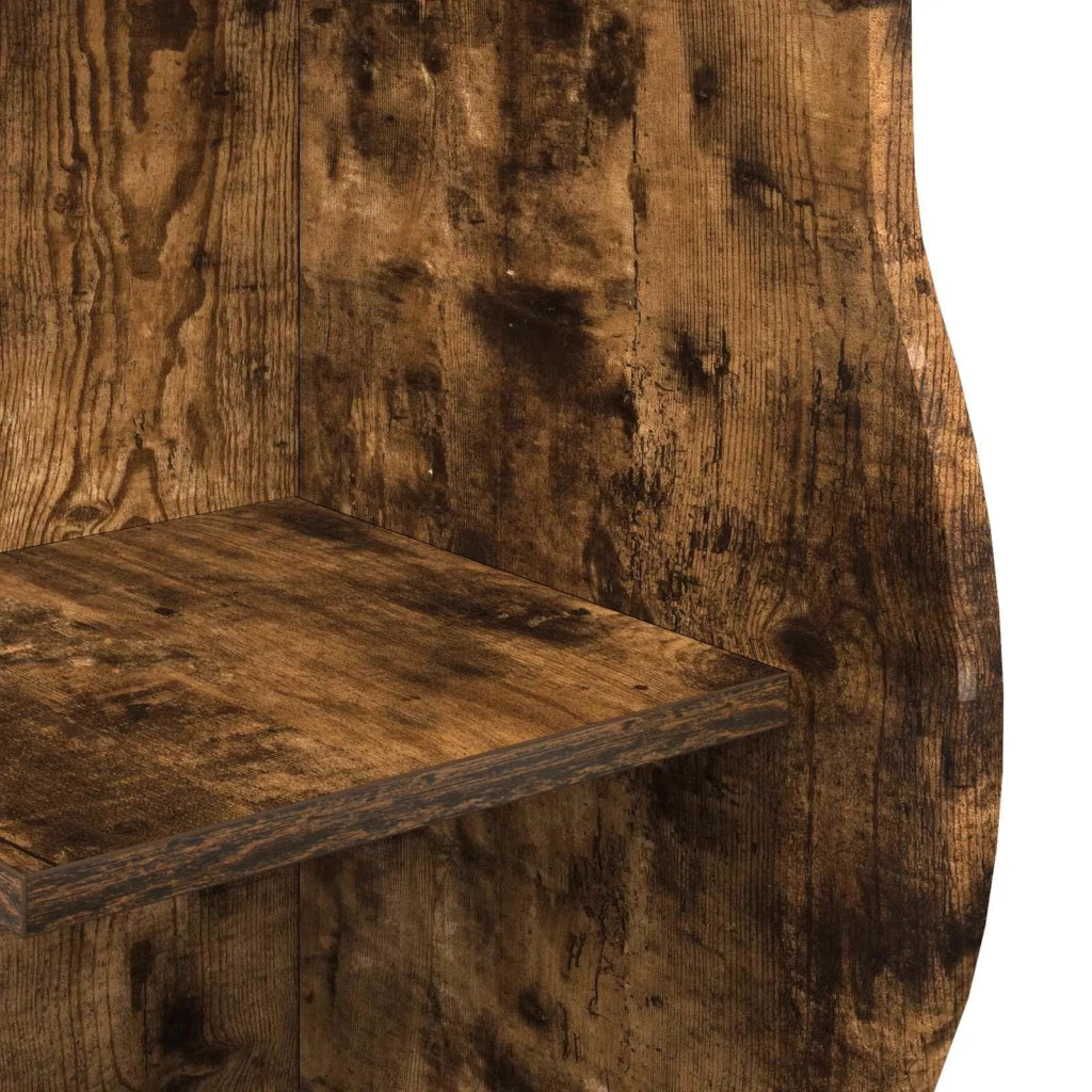 Mensola angolare con lo scaffale Rovere Fumo 34 x 33 x 102 cm